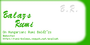 balazs rumi business card